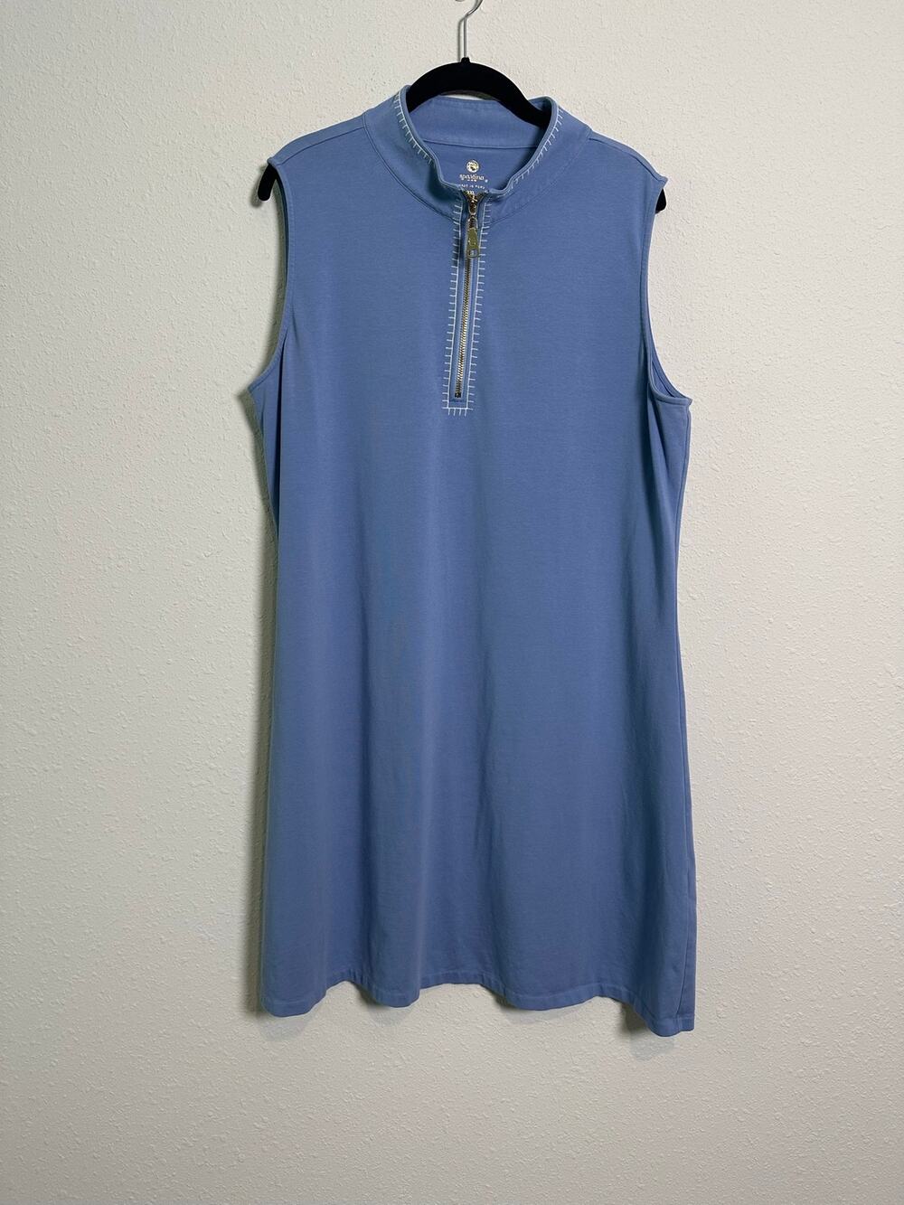 Spartina 449 Serena Sleeveless Half-Zip Pique Dress XXL
